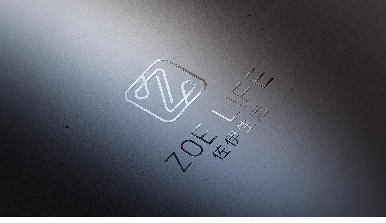 ZoeLife佐伊生活logo设计黑底